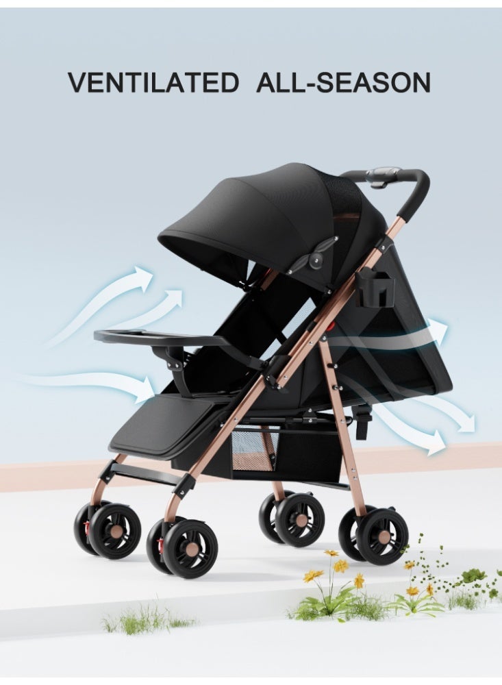 متجر ان زون عربة أطفال من بيبي زون _ خفيفة للتنقل مع حاجز حماية أمامي ومظلة واسعة ونافذة تهوية شبكية - لون احمر - Image 5