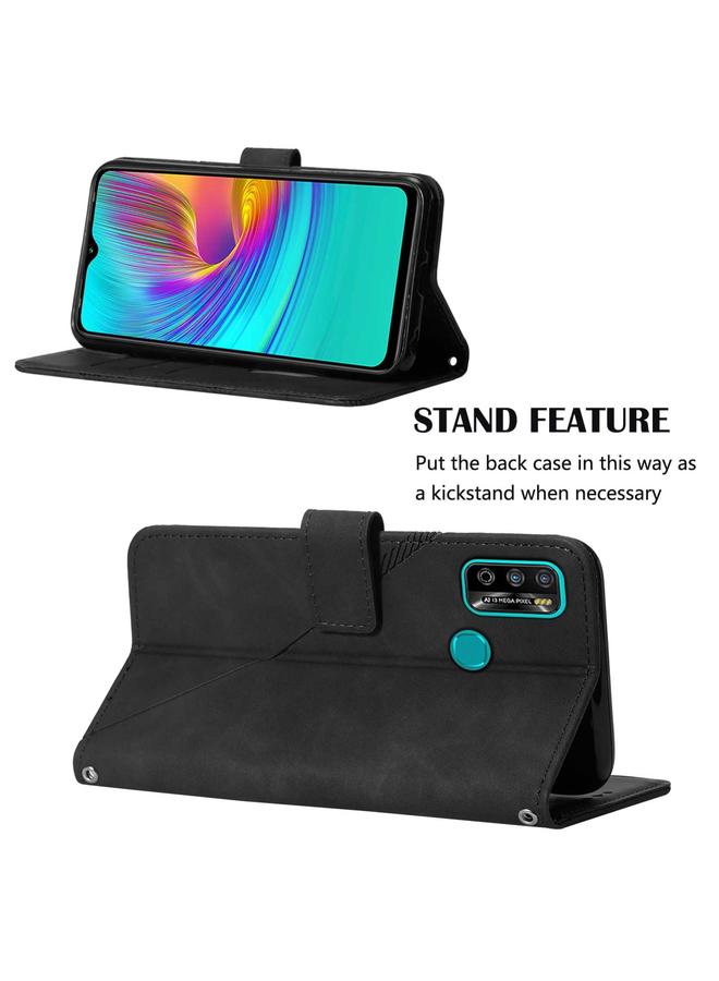 Zaboon Case For Infinix X680 Hot 9 play Crossbody 3D Embossed Flip Leather Phone Case - Image 4