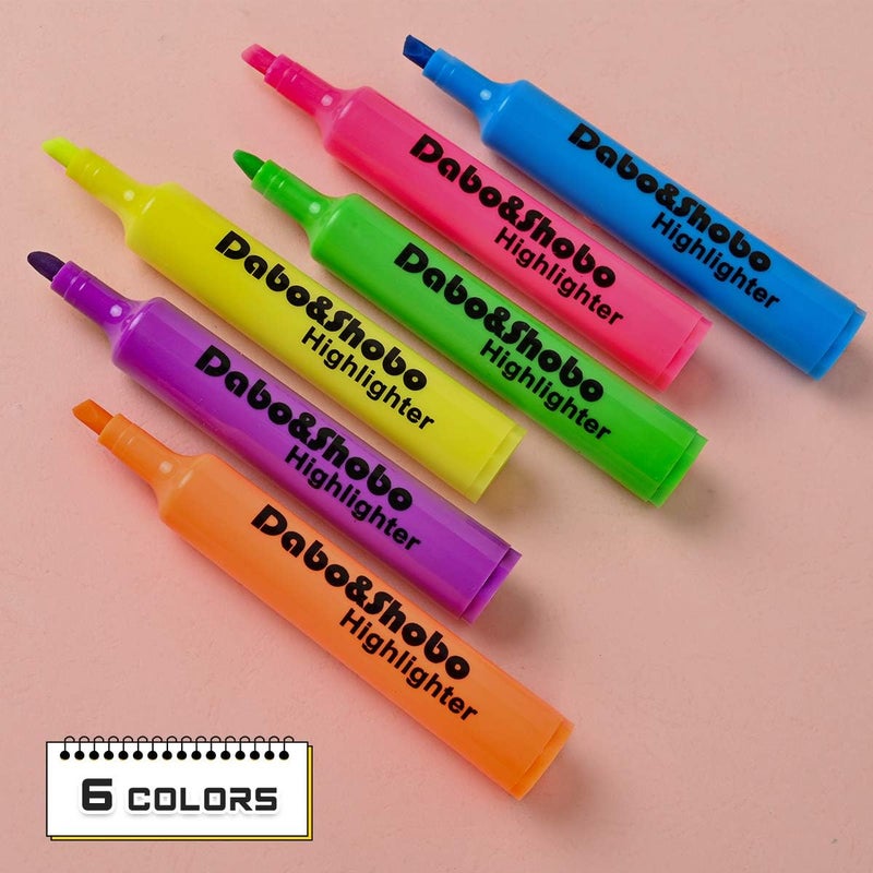 Dabo&Shobo Dabo & Shobo Highlighters Set of 24,Colored Markers And Beautiful Combination Set Liquid Ink Fast Drying And Not Easy To Fade Are Suitable For Classroom, Office And Shop Short Style - Image 2
