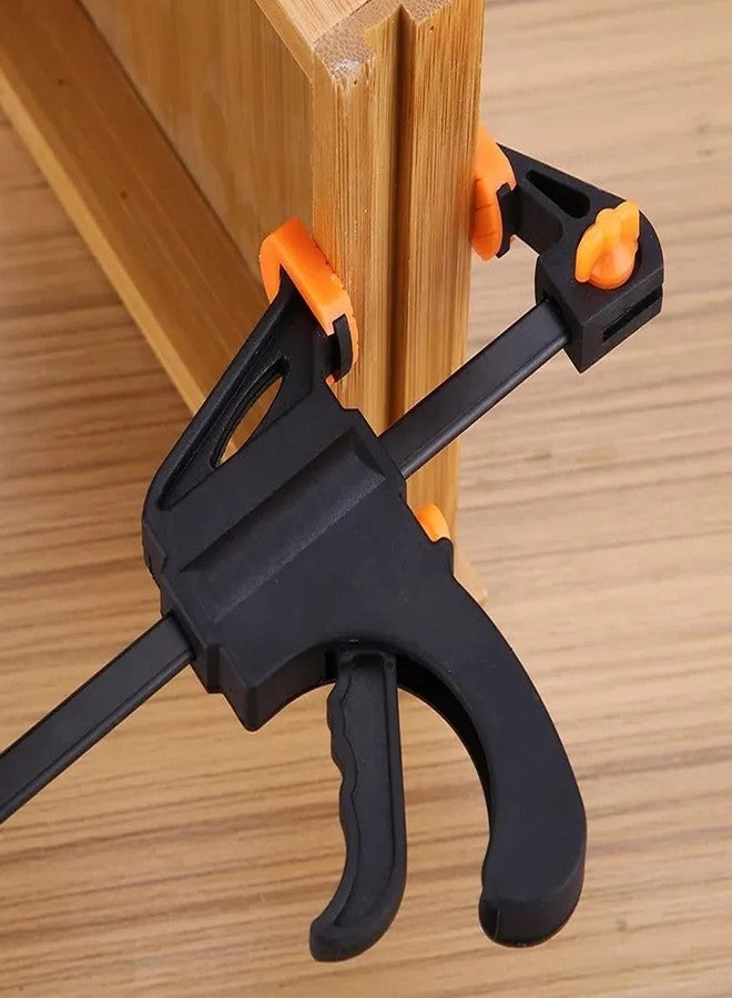 SEHOI 4 Pack 10 Inch Bar Clamp, Quick Grip Clamp with 16 Inch Spreader, Flexible One-Handed Ratchet Bar Clamp for Woodworking - Image 4