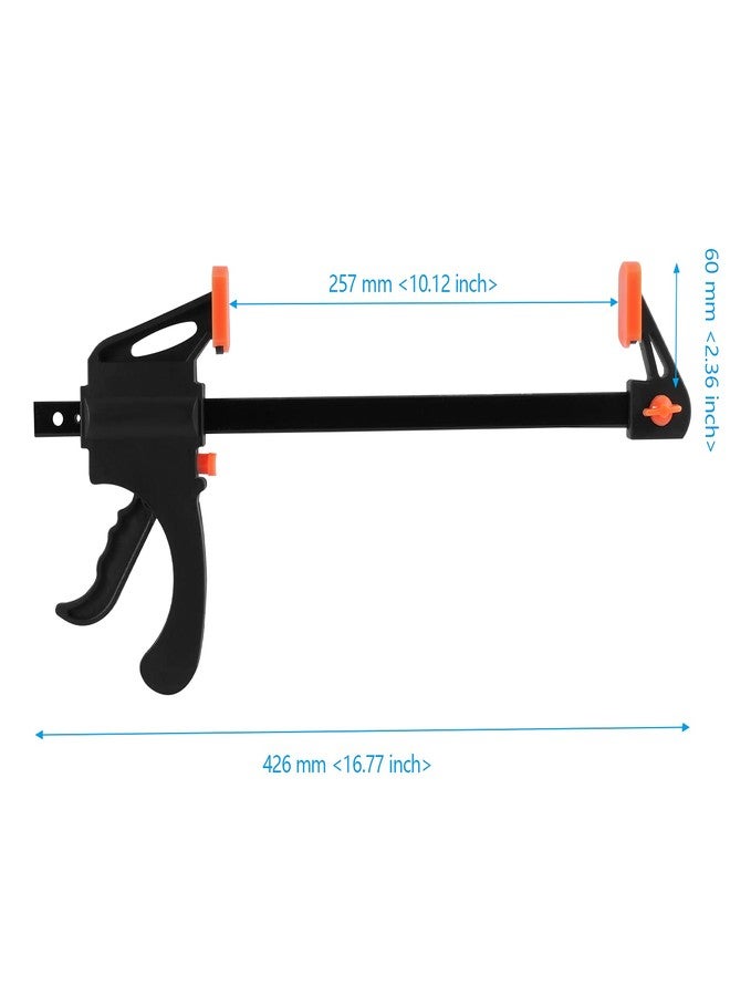 SEHOI 4 Pack 10 Inch Bar Clamp, Quick Grip Clamp with 16 Inch Spreader, Flexible One-Handed Ratchet Bar Clamp for Woodworking - Image 2