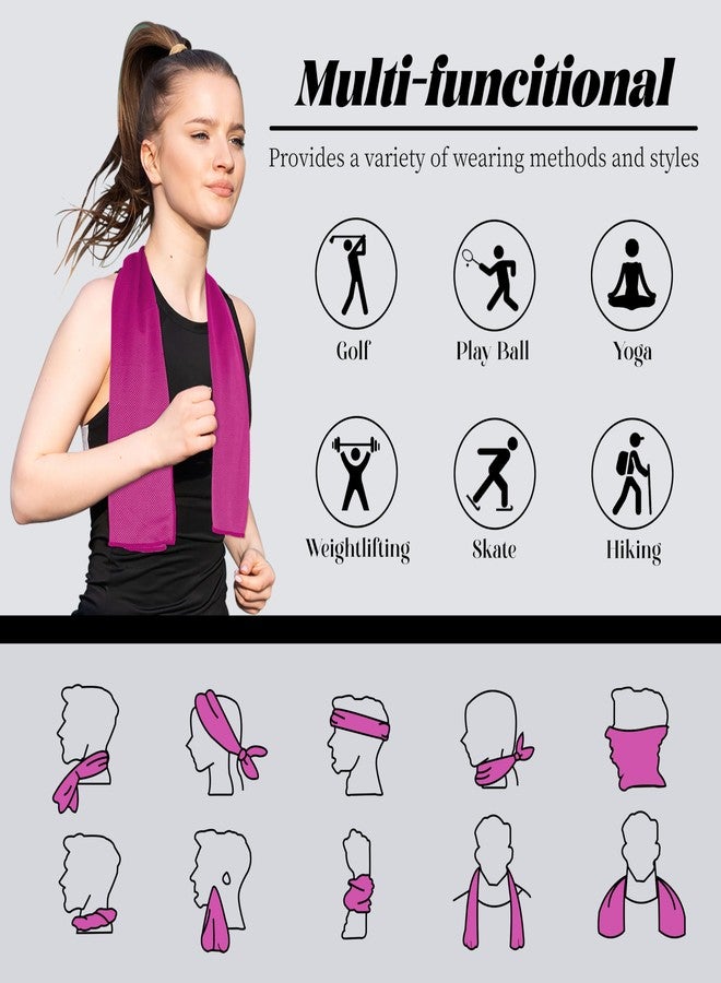 Nemlistey 4 Pack Cooling Towels, Soft Breathable Cooling Towels for Neck and Face, Microfiber Gym Towels for Men and Women with Waterproof Bag & Carabiner, Sweat Towel for Yoga, Golf, Hiking, Running - Image 3