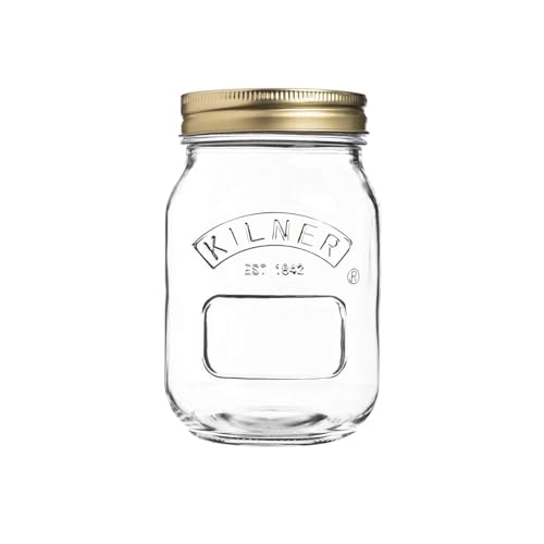 Kilner Premium 1 Litre Leakproof Preserve Glass Jar with Screw Lid, Ideal for Storing and Preserving | Dishwasher Safe Reusable Kitchen Storage Container - Image 1