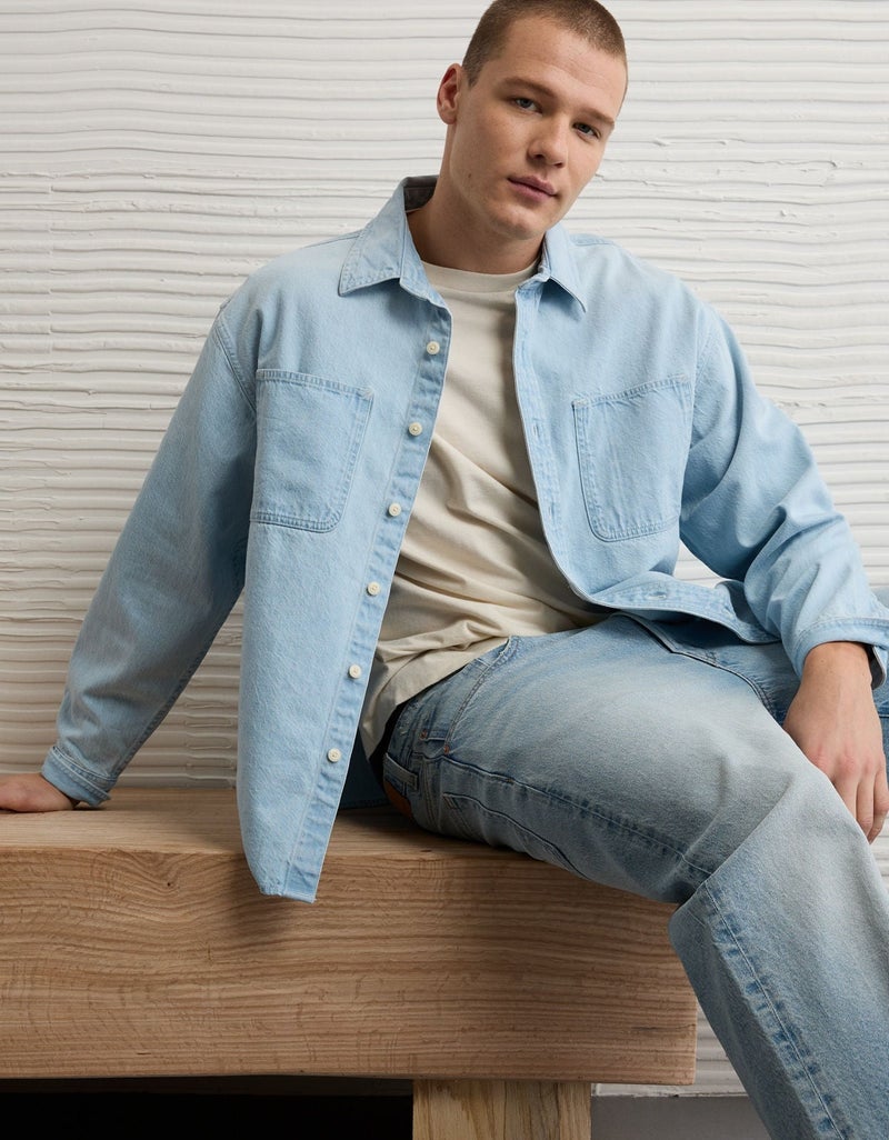 American Eagle AE Denim Workshirt - Image 1
