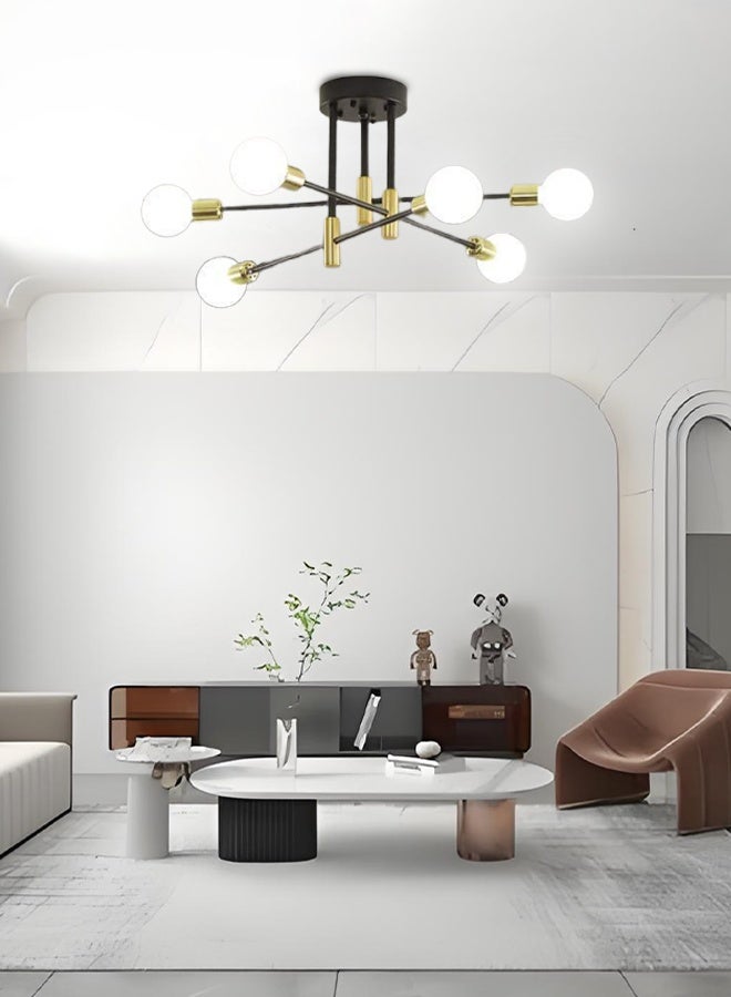 Nordic minimalist living room ceiling lamps and chandeliers, dining room American ironwork luxury style, study, bedroom, creative candelabra lamps - Image 1