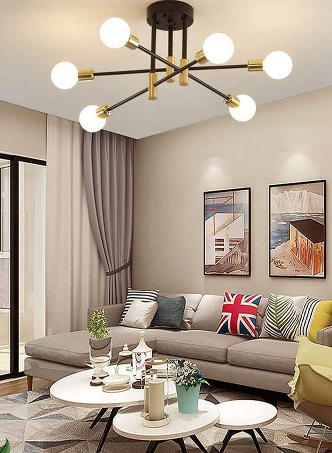 Nordic minimalist living room ceiling lamps and chandeliers, dining room American ironwork luxury style, study, bedroom, creative candelabra lamps - Image 5