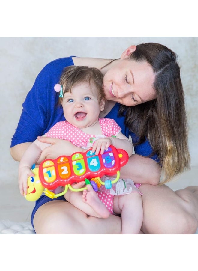 KiddoLab KiddoLab Lira Baby, w/Lights & Music, Spinner & Rings, Musical Caterpillar, Musical Baby Toys 3 Plus Months, Baby Caterpillar Toy, Baby Toy Caterpillar, Caterpillar Stuffed Animal Soft Head for Babies  - Image 2