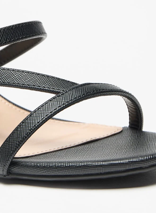 Flora Bella By Shoexpress Solid Slip-On Strap Sandals with Block Heels