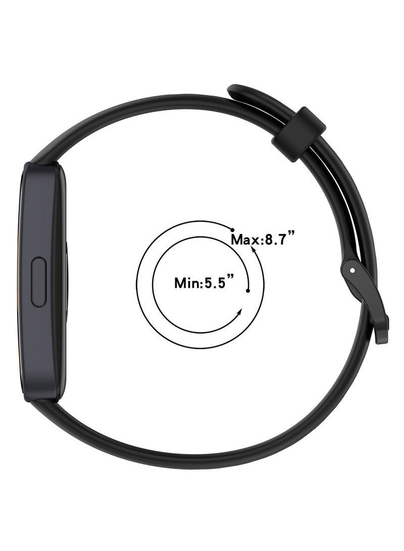 3-Pieces Classic Silicone band Huawei Band 10，Replacement Band Strap Wristband Sport Band，for For Huawei Band 10/Huawei Band 9/Huawei Band 8，waterproof, sweat resistant, comfortable to wear (White/Black/Green) ﻿ - Image 5