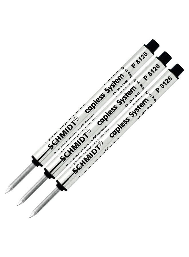 Schmidt Schmidt Short P8126 Capless Rollerball Refill - Black - 3 Pack  - Image 3