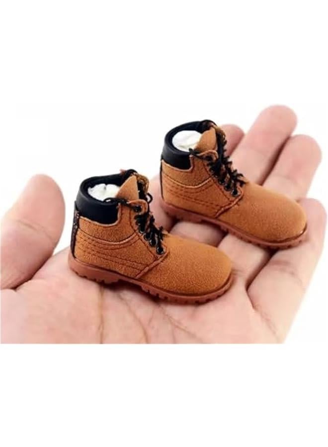 1/6 Scale Action Figure Accessory: Men's Hiking Boots Model for 12-inch Miniature Collectible Figure MDXG Brown  - Image 3