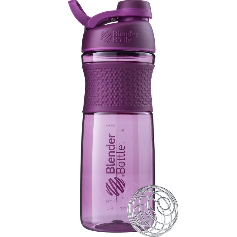 BlenderBottle زجاجة خلط بلندر بوتل سبورت ميكسر مثالية لخلط البروتين والمكملات، سعة 28 أونصة، برقوق، 1 قطعة (عبوة من 1) - Image 1