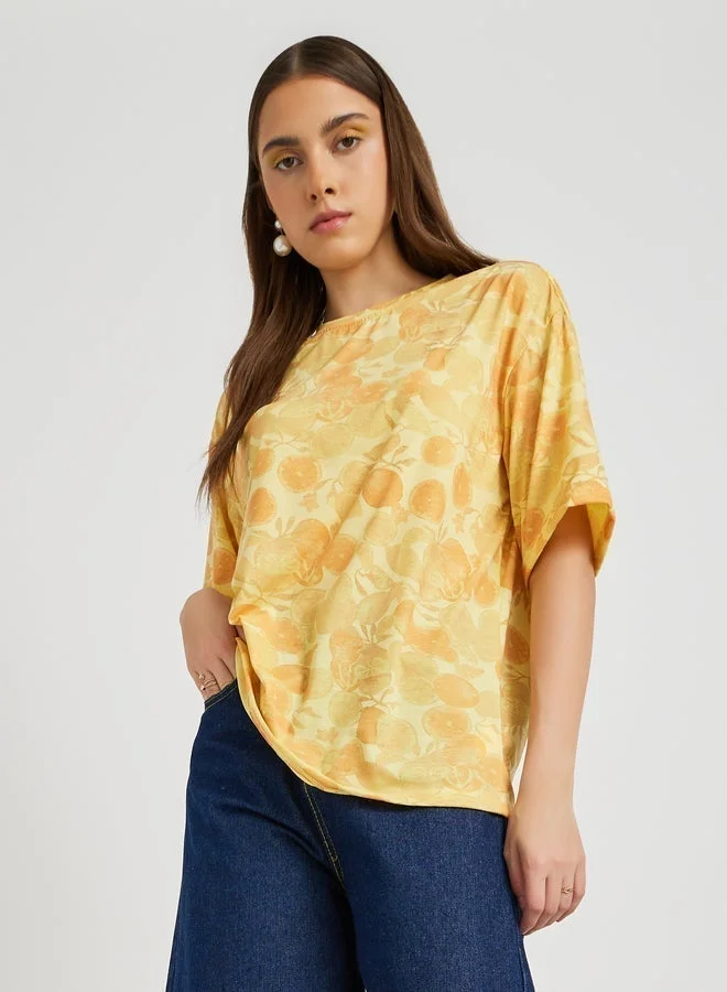 Take Two All-Over Print Round Neck T-Shirt