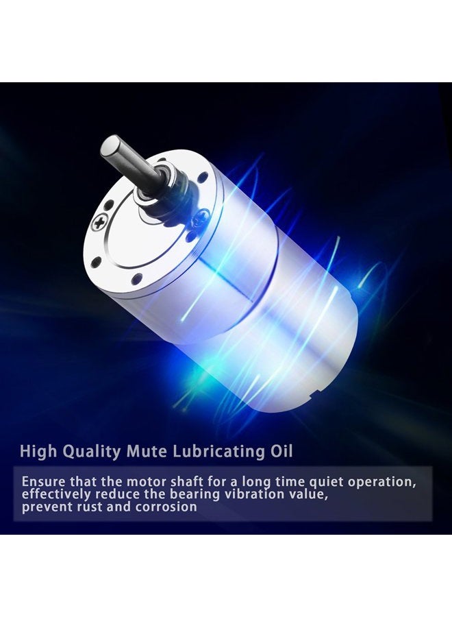 Greartisan DC 12V 1000RPM Gear Motor High Torque Electric Micro Speed Reduction Geared Motor Eccentric Output Shaft 37mm Diameter Gearbox - Image 3