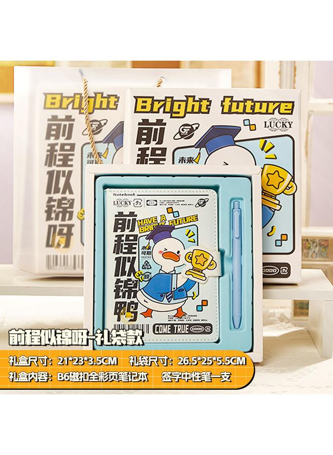 Bluejw Panda Hand Account Book Girl High Beauty Value Award Notebook Creative Gift Birthday Gift Box Suit Student Card - Image 1