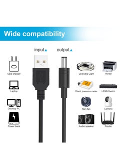IBERLS Usb to Dc 5v Power Cord Universal Dc 5.5x2.1mm Plug Jack Charging Cable With 10 Connector  - Image 3