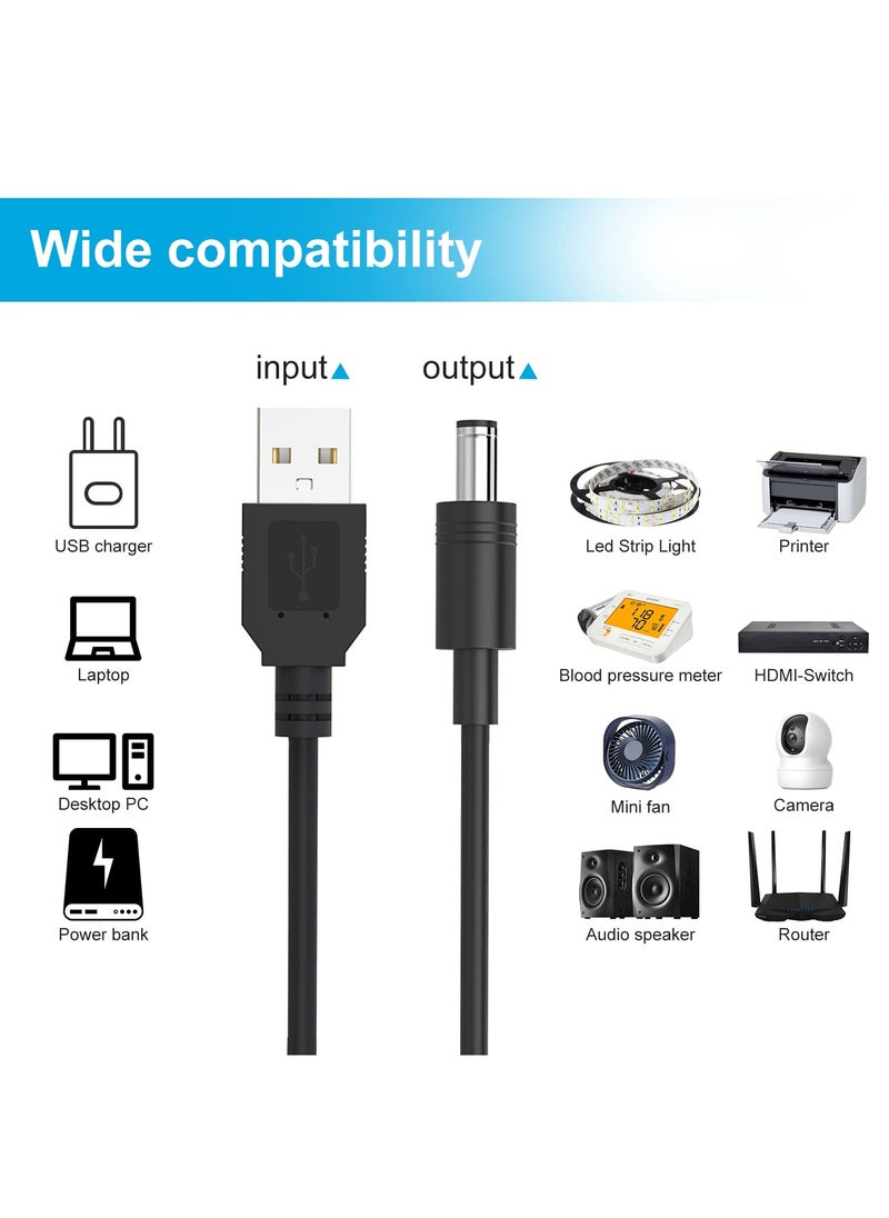 IBERLS - Usb to Dc 5v Power Cord Universal Dc 5.5x2.1mm Plug Jack Charging Cable With 10 Connector - Image 1
