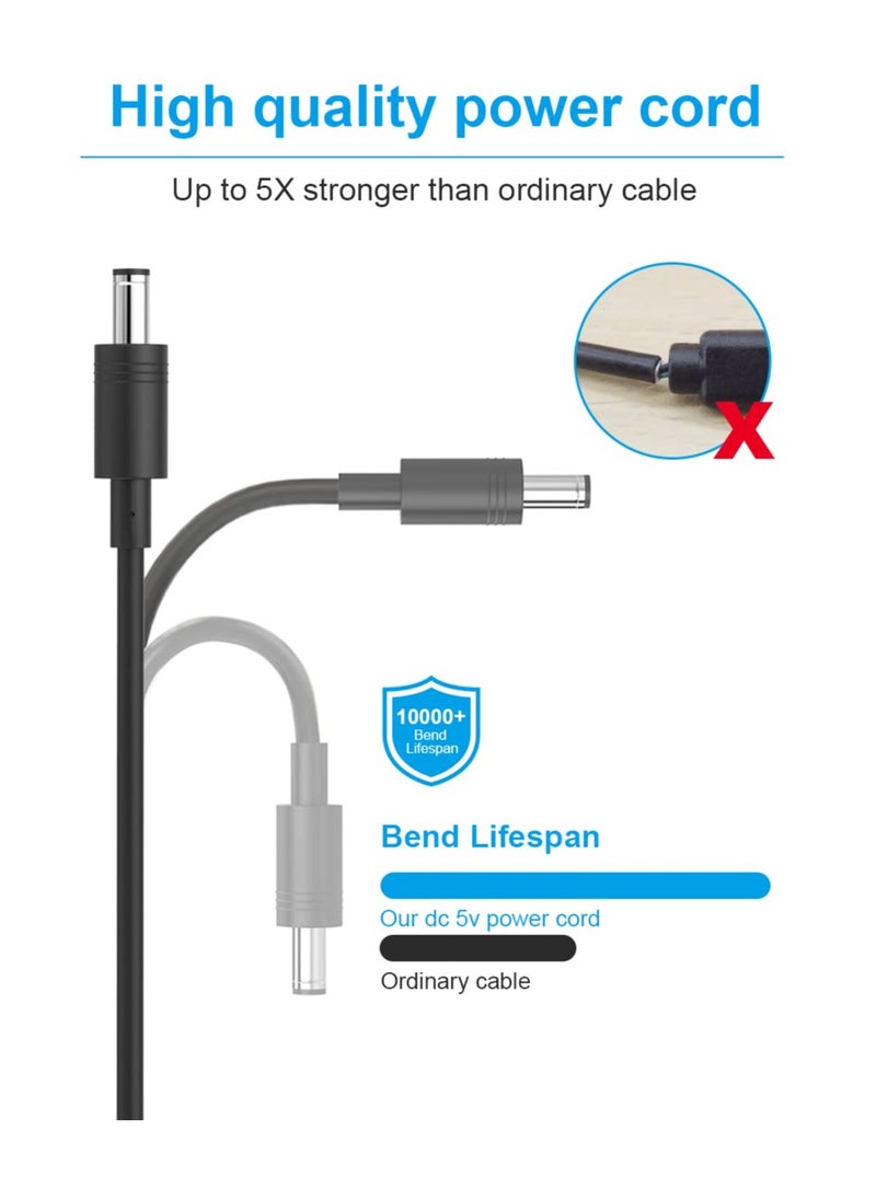 IBERLS - Usb to Dc 5v Power Cord Universal Dc 5.5x2.1mm Plug Jack Charging Cable With 10 Connector - Image 1
