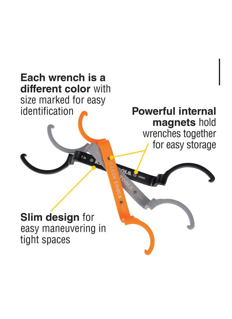 General - Conduit Locking Wrench Set - Conduit Locking Wrench Set - 1/2", 3/4" and 1" for Tightening and Loosening Lock Nuts Hiuuo - Image 1