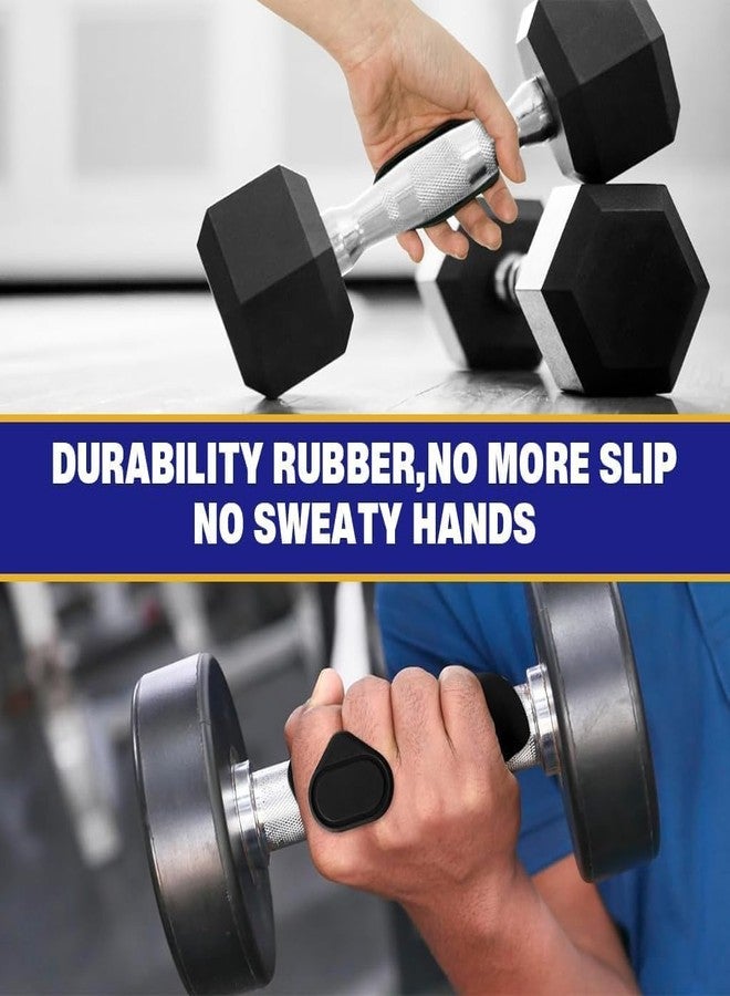 Qutipek Gym Grips for Men Workout Weight Lifting Pads for Gym Hand Grip for Pull Up Grip Guard Pad for Women Dumbbell Grip Rubber Pads - Black - Image 3