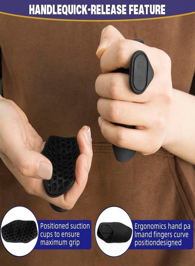 Qutipek Gym Grips for Men Workout Weight Lifting Pads for Gym Hand Grip for Pull Up Grip Guard Pad for Women Dumbbell Grip Rubber Pads - Black - Image 5