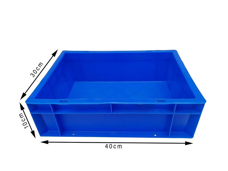 HASTAP Plastic Storage Multi-Purpose Use Crates -400x300x120mm (Blue) Rectangular - Image 2