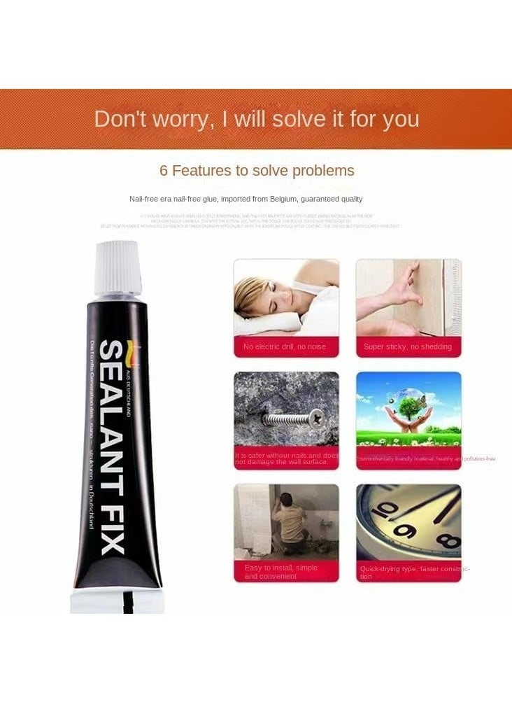 CMGTYYD - CMGTYYD Strong Nail-Free glue-12g, 10 Pcs Universal Construction Wall Tile Glue，Waterproof and Moisture-Proof Glass gluesuitable for Metal Plastic, Ceramic Glass, Wood Acrylic - Image 1