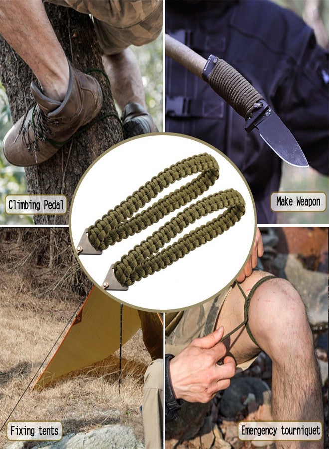 KASTWAVE Pocket Chainsaw With Handles, Field Survival Folding Hand Saw Chain Portable with Bag, Foldin Bi-Directional Cutting Teeth Camping Saw Wood Saw Hunting Saws, Emergency Survival Gear  - Image 4