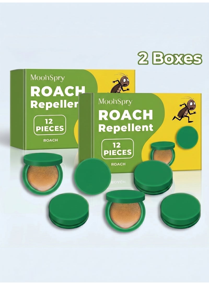 MOONSPRY (2 Boxes x 12 Baits)Home Kitchen Cockroach Killer Safe for Kids and Pets Roach killer, House Pest Control Cock Roach Medicine roach killer - Image 1