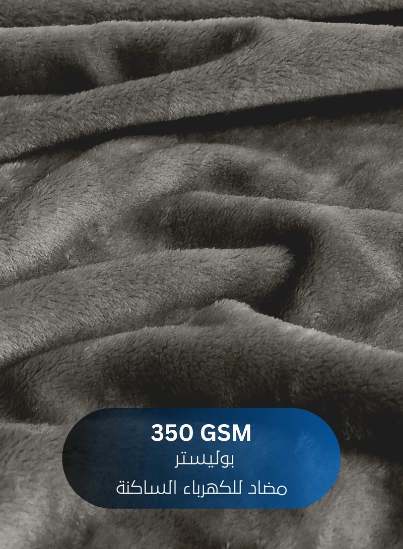 سيد المنسوجات المنزلية بطانية مخمل خفيفه بمقاس مزدوج، سلسلة مورا، 350 جم/متر مربع، 260 × 240 سم، صوف إضافي فائق النعومة لجميع فصول السنة، يستخدم كغطاء للسرير بطانيات .