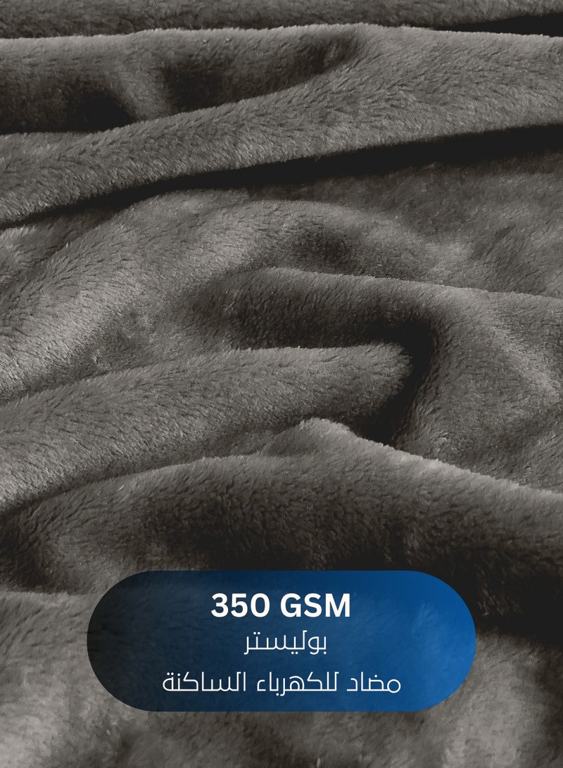 Master Home Textile Lightweight Velvet Blanket, Mora Series, 350GSM, Double Size 260 x 240 cm, Extra Soft All Season Fleece Blanket, Bed And Sofa Blanket - Image 2