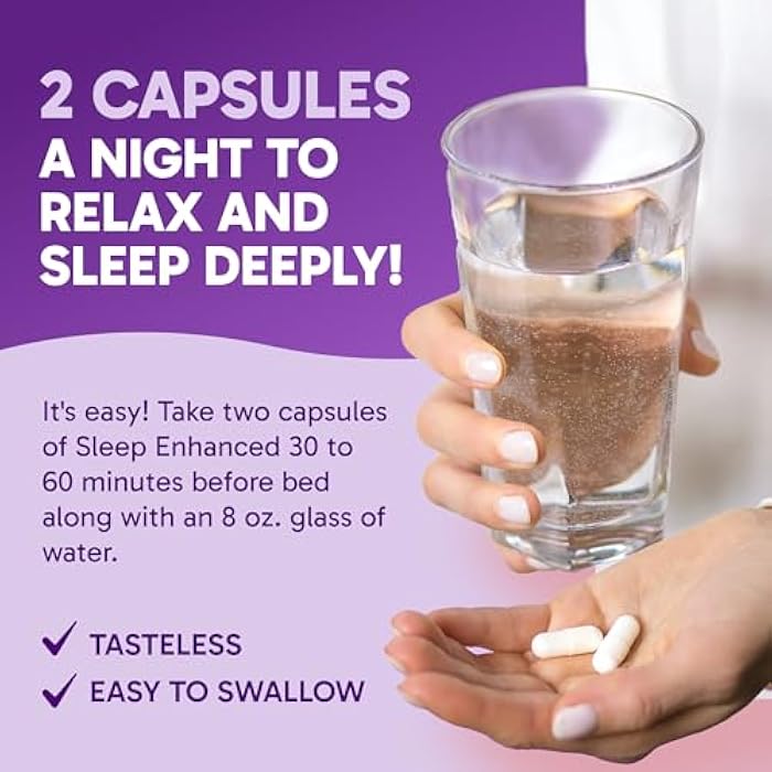 Clinical Effects Sleep Enhanced - Magnesium Supplement - 60 Capsules - Magnesium Glycinate, L-Theanine and Apigenin - for Relaxation and Natural Calm - No Melatonin Sleep Support - USA Made - Image 2