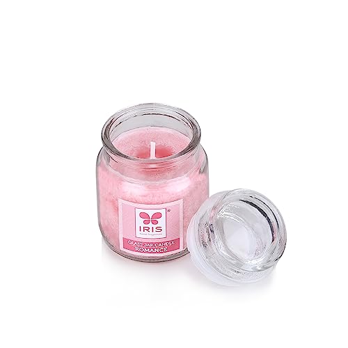 IRIS Home Fragrances Romance Glass Jar Candle- 85Gm- Burn Time 20Hrs - Image 2