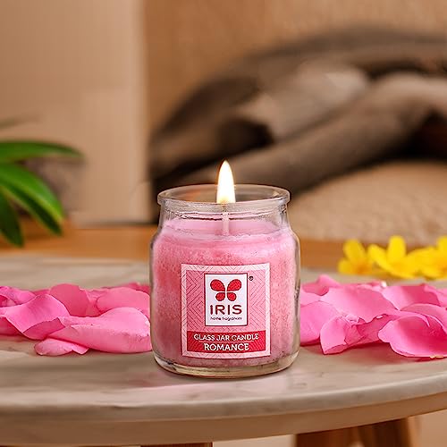 IRIS Home Fragrances Romance Glass Jar Candle- 85Gm- Burn Time 20Hrs - Image 5