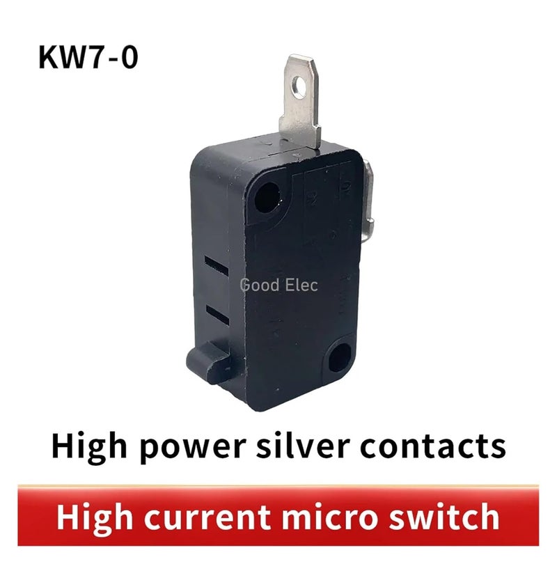 10 قطعة KW7-0 250VAC مفتاح صغير لحظي 1NONC مفتاح حد صغير 3 دبوس مفتاح زر لمس أسود - Image 5