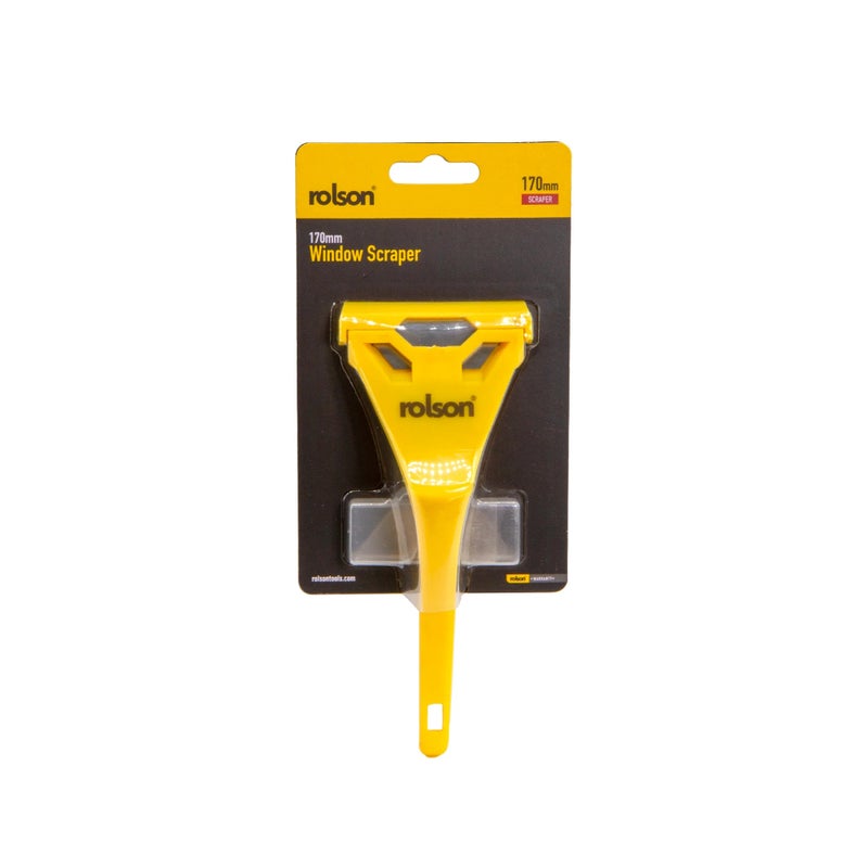 Window Scraper 60933 | Plastic Handle with Blade Guard & 6 Replacement Blades