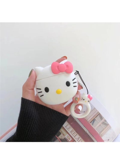 Cartoon Snack Drink Vaseline AirPods 4 Generation Apple Earphone Case Bluetooth Cover Silicone Protective Cover-Color:Pink Kt Cat (precision Hole)-Applicable Models:AirPods 4