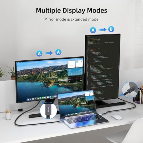 YAODEMA USB C Female to HDMI Male Adapter with 3.3FT USB Video Cable, 4K@60Hz Uni-Directional USB Type C Source to HDMI 2.0 Display Converter Thunderbolt 3/4 to HDMI for i-/Phone 17, MacBok, Galaxy - 1 Pack - Image 5