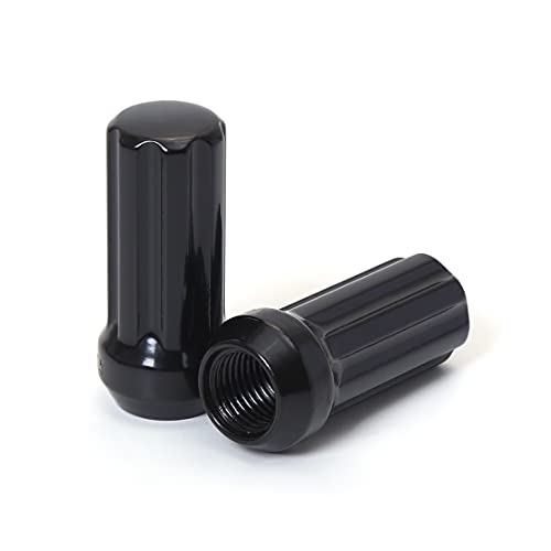 ChnewAuto 9/16-18 Lug Nut Set 32 Black 7 Spline 2 inch Tall 9/16 Lug Nuts Acorn 9/16x18 Lug Nuts Wheel Lug Nuts Closed End Fit for Dodge 1994-2011 Ram 2500 3500 Aftermarket Wheel - Image 4