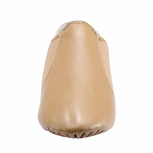 Dynadans Leather Upper Slip-on Jazz Shoe for Girls and Boys (Big Kid/Little Kid/Toddler) 3M Little Kid Brown - Image 2