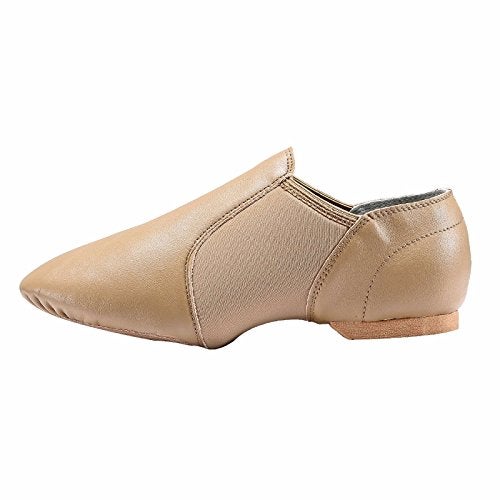 Dynadans Leather Upper Slip-on Jazz Shoe for Girls and Boys (Big Kid/Little Kid/Toddler) 3M Little Kid Brown - Image 5