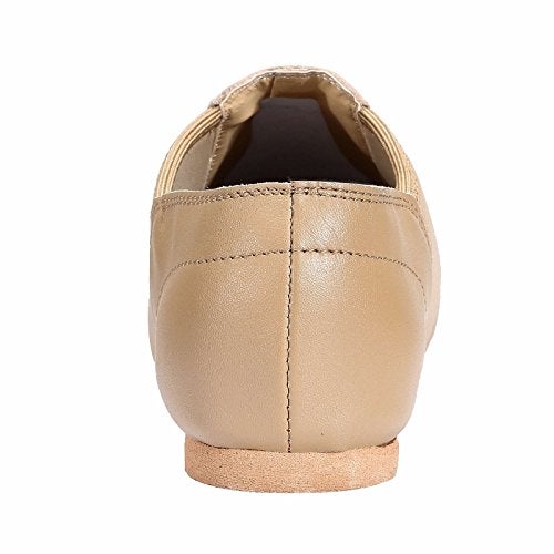 Dynadans Leather Upper Slip-on Jazz Shoe for Girls and Boys (Big Kid/Little Kid/Toddler) 3M Little Kid Brown - Image 3