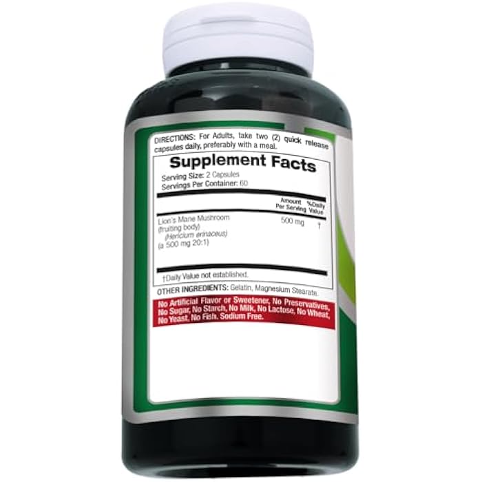 FITO MEDIC'S Lab | Lions Mane Supplement Capsules | 120 Capsules | Mushroom Supplement - Image 5