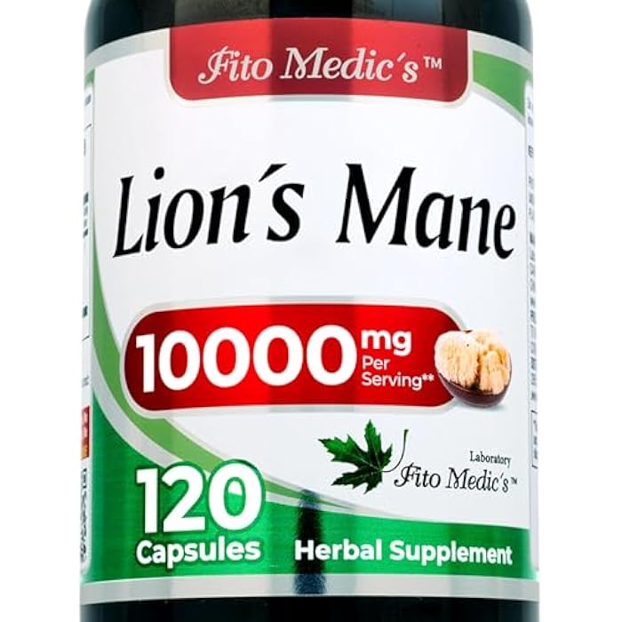 FITO MEDIC'S Lab | Lions Mane Supplement Capsules | 120 Capsules | Mushroom Supplement - Image 1