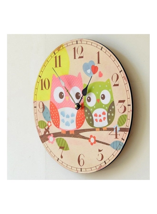 NIBEMINENT Wood Analog Wall Clock Multicolour - Image 3