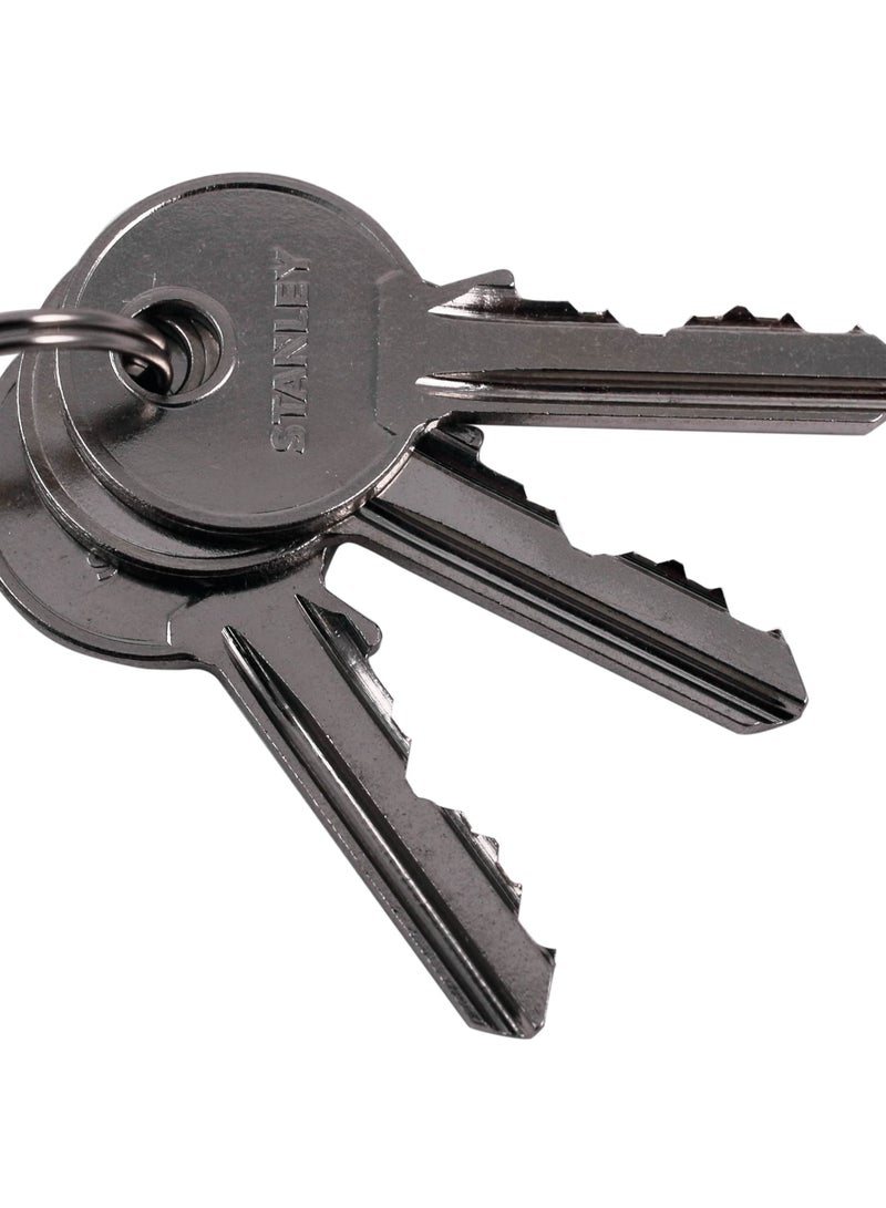 Stanley Stanley Padlock Brass 20mm Standard Shackle with 3 Keys Included - Image 4