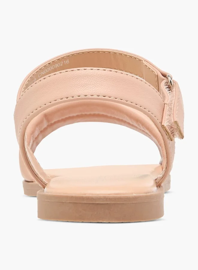 Flora Bella By Shoexpress Girls Solid Sandals With Hook And Loop Closure