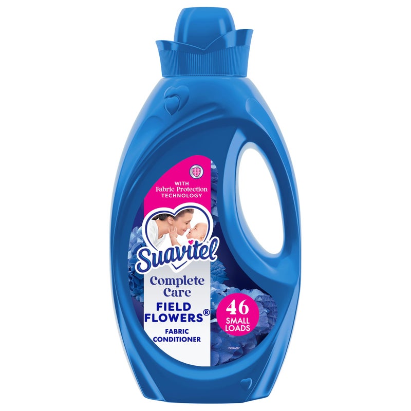 Suavitel Complete Liquid Fabric Softener, Fabric Conditioner, HE Compatible, 46 Small Loads, Field Flowers Scent, 46 fl oz Bottle - Image 1