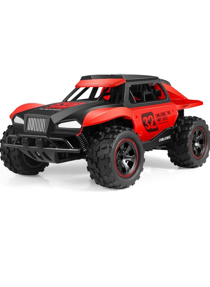 New Desert Climbing Remote Control Off-Road Vehicle Big Caster Short Truck Racing Car Children's Toy Car (Red)  - Image 1