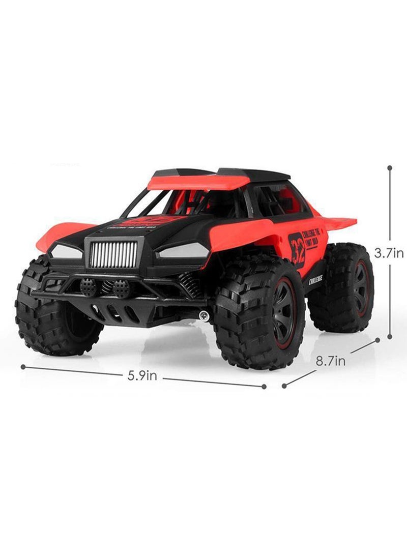 New Desert Climbing Remote Control Off-Road Vehicle Big Caster Short Truck Racing Car Children's Toy Car (Red)  - Image 2